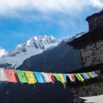 Chorten and Player flags are comman sights that reminds how religion is deeply ingrained in the higher plateaus of Nepal seen during Tsum Valley trek