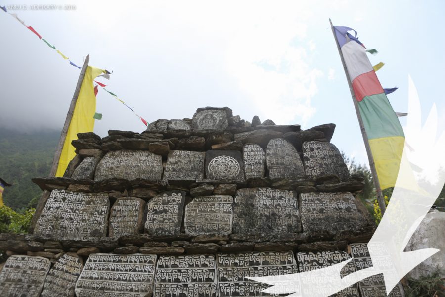 Everest in Comfort Trek A Mani wall inscribed with prayers at Monjo Photo by Anuj Adhikary - Everest in Comfort Trek