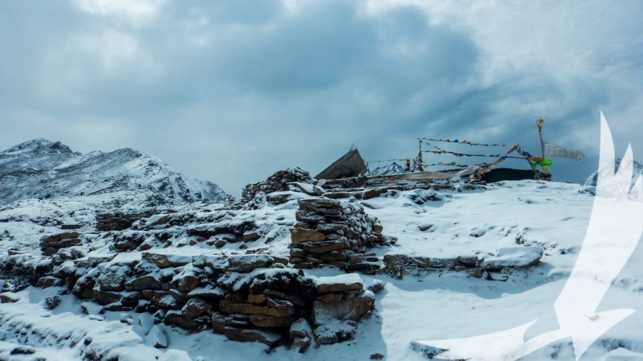 Snow covered viewpoints located in the langtang trek treats the eyes with panoramic views up north to rolli
