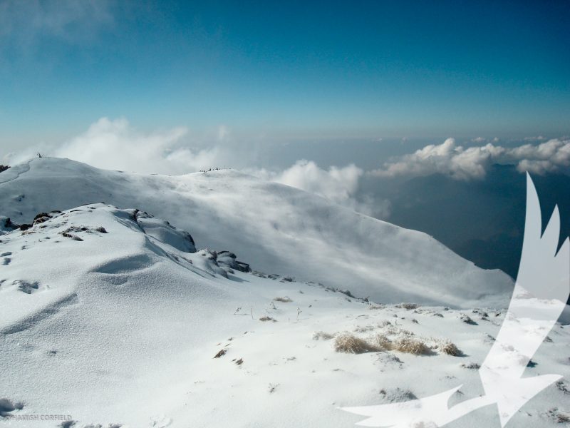 Natural play of snow clouds on the way to Mardi Himal Base Camp - Mardi Himal Trek