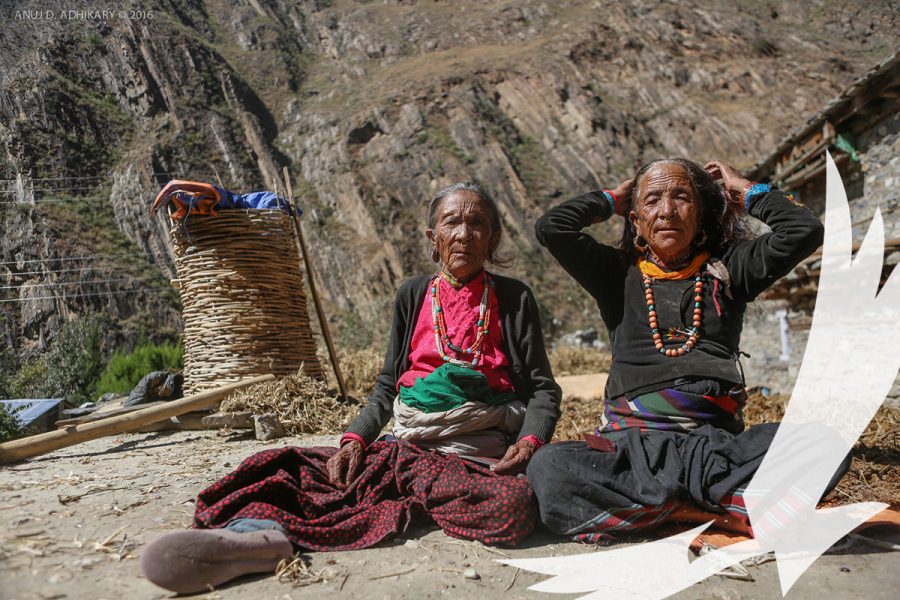 Local women in Kaagni bask in the sun Dolpo Photo by Anuj Adhikary - Lower Dolpo